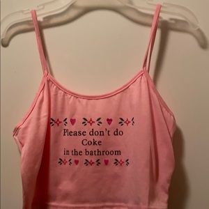 Crop top pink shirt